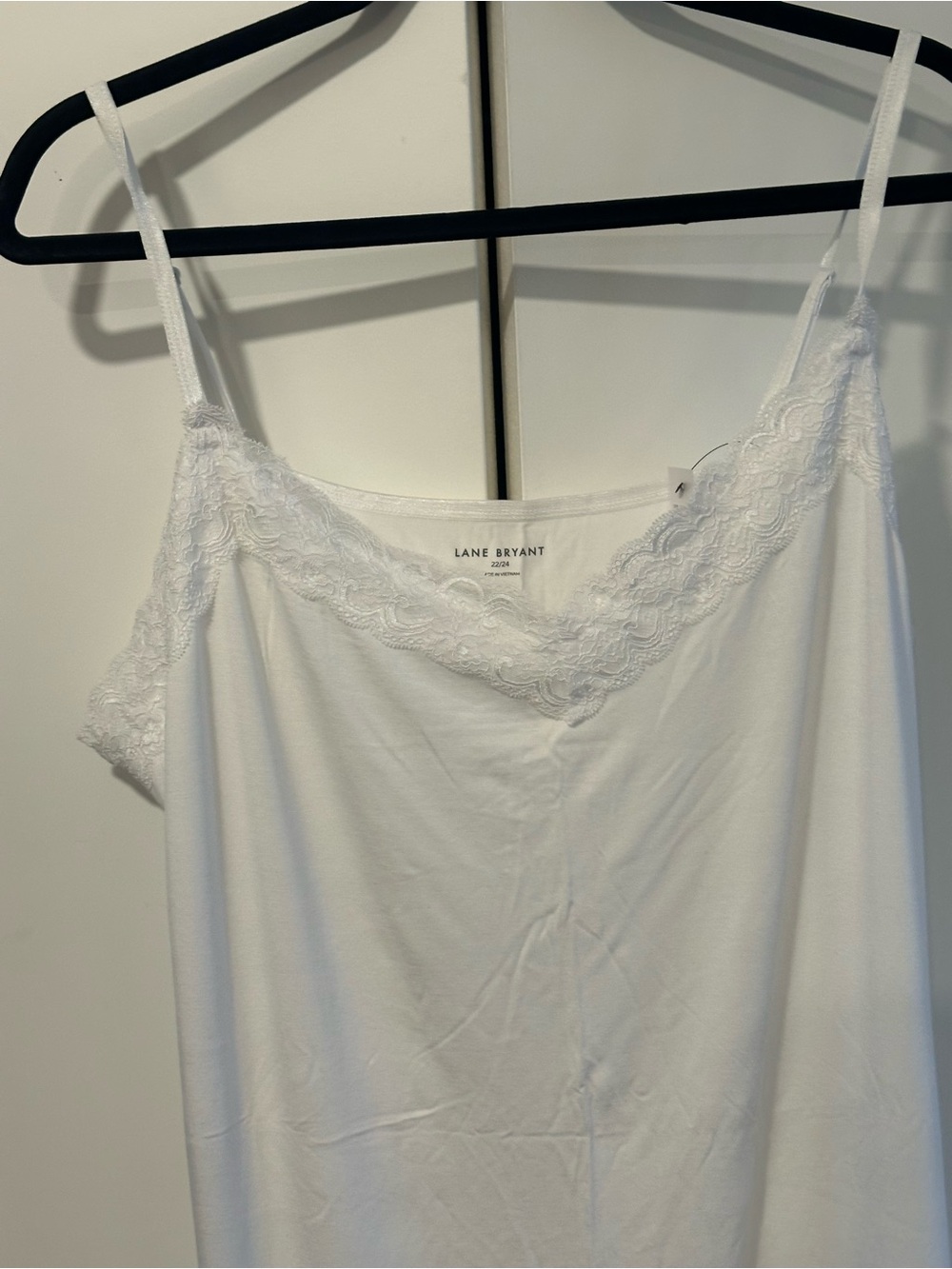 NWT 22/24 Lane Bryant White Lace Trim Tank Cami - Picture 12 of 14